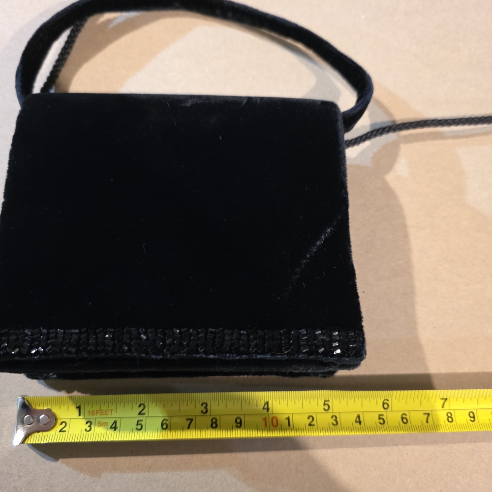 Elegant Black Velvet Handbag